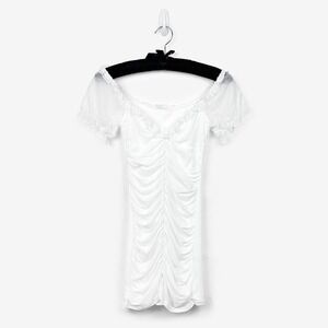 More To Come Samantha Mini Dress Size XS White‎ Coquette Soft Girl Bridal Femme